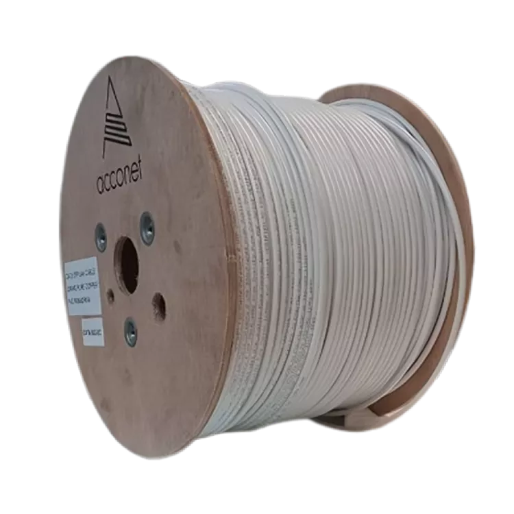 Acconet CAT6 Indoor Ethernet Cable 500m White Solid Copper UTP Roll | CAT6-500-SC