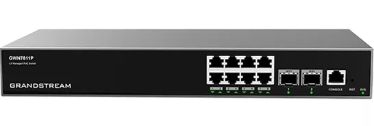 Grandstream Enterprise L3 8 port Managed GbE PoE+ Switch 120W | GWN7811P