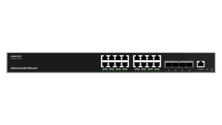 Grandstream Enterprise L3 16 port Managed GbE PoE+ Switch 240W | GWN7812P