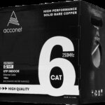Acconet CAT6 Indoor Ethernet Cable 100m White Solid Copper UTP Pull Box | CAT6-100-SC