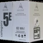 Acconet CAT5e Indoor Ethernet Cable 100m White Solid Copper STP Pull Box | CAT5-100-SC-STP