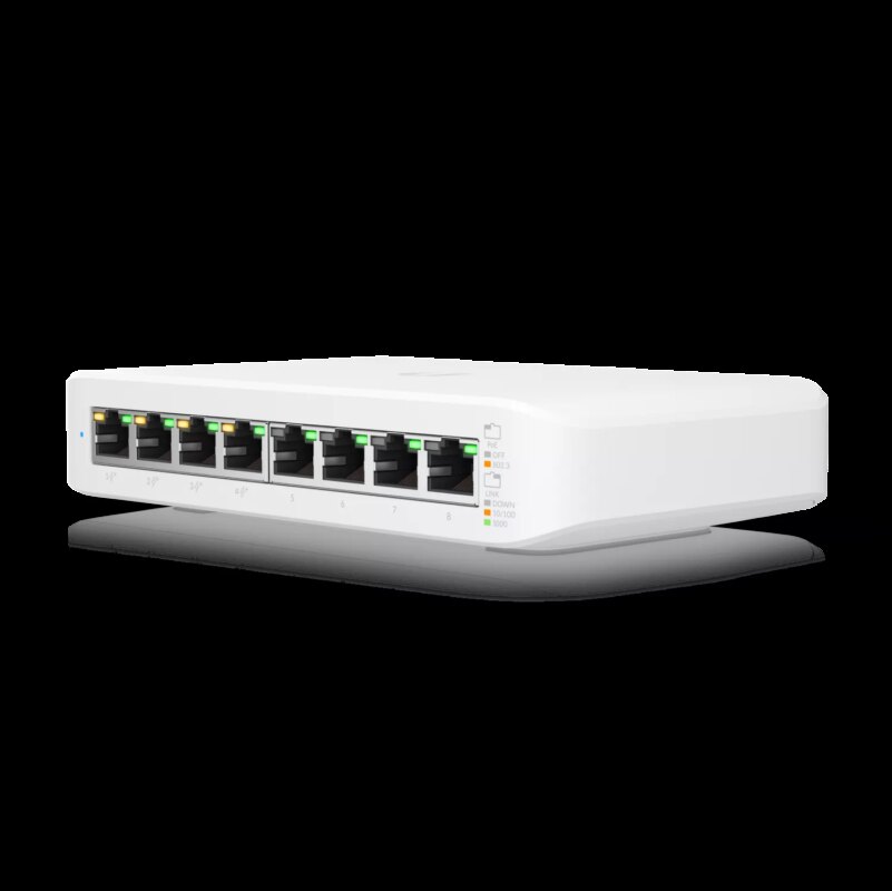 Ubiquiti UniFi Lite 8 Port Gigabit 4PoE 52W Switch | USW-Lite-8-POE