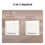 Aqara Light Switch H2 EU - 2 in 1 With Neutral & No Neutral (4 Buttons, 2 Channels) | AQ-CTRL-SW4-WALL - Image 6