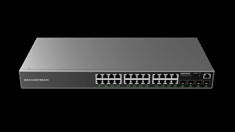 Grandstream Enterprise L2 24 port Managed GbE PoE+ Switch 370W | GWN7803P