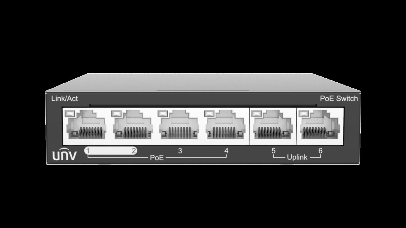 Uniview UNV 6-Port Unmanaged PoE Switch | NSW2020-6T-POE-IN