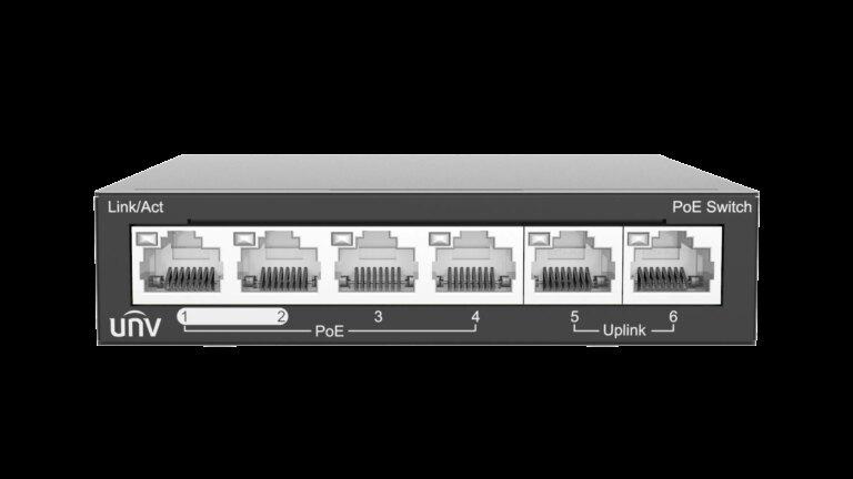 Uniview UNV 6-Port Unmanaged PoE Switch | NSW2020-6T-POE-IN