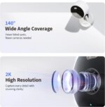 Aqara Select 2K Smart Security Camera Black| AQ-CAM-G100-B - Image 2