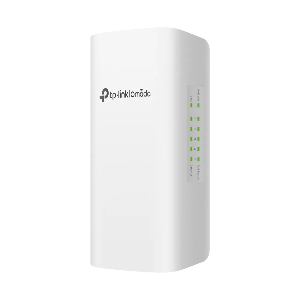 TP-Link Omada 5-Port Outdoor Gigabit Smart Switch with 1-Port PoE++ in and 4-Port PoE+ out TP-Link Omada 5-Port Outdoor Gigabit Smart Switch with 1-Port PoE++ in and 4-Port PoE+ out