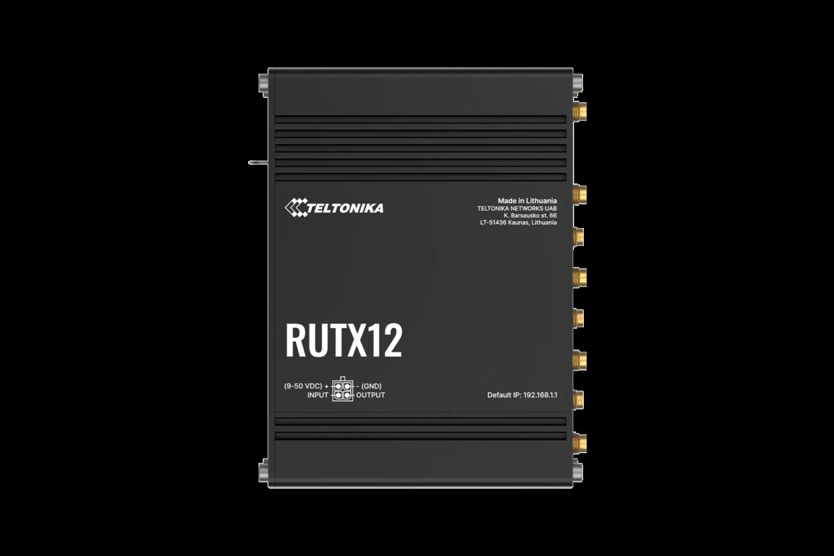 Teltonika Dual SIM Cat 6 Industrial Router | RUTX12