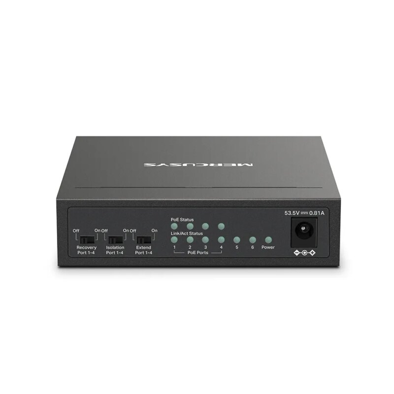 Mercusys 6-Port 10/100 Mbps Desktop Switch with 4-Port PoE+ | MS106LP
