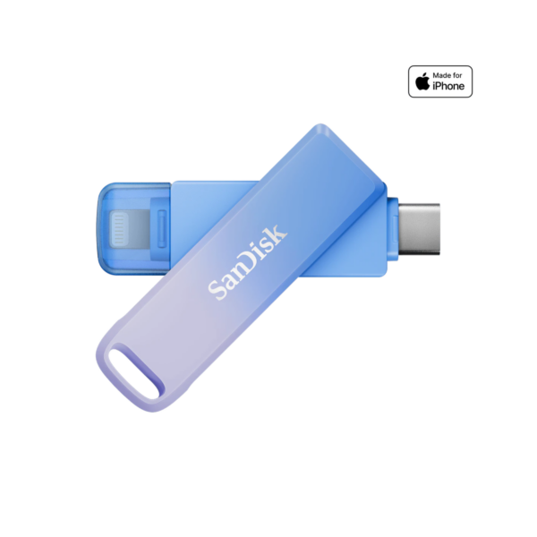 SanDisk Creator Phone Drive includes USB-Type C™ and Lightning connectors, 256GB