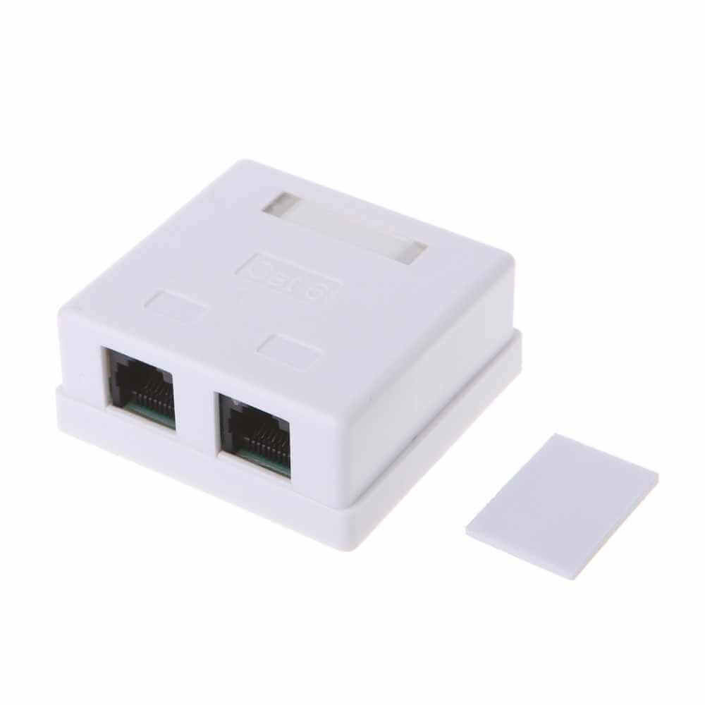Acconet CAT6 Dual RJ45 Wall Box | CAT6-BOX-2 Acconet CAT6 Dual RJ45 Wall Box | CAT6-BOX-2