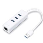 TP-Link USB 3.0 Type-A to Gigabit Ethernet Network Adapter with 3-Port USB 3.0 Type-A Hub | UE330
