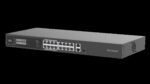 UNV - 16x Fast Ethernet PoE Ethernet Port Switch, 2x Gigabit port, 1x SFP port - Image 4