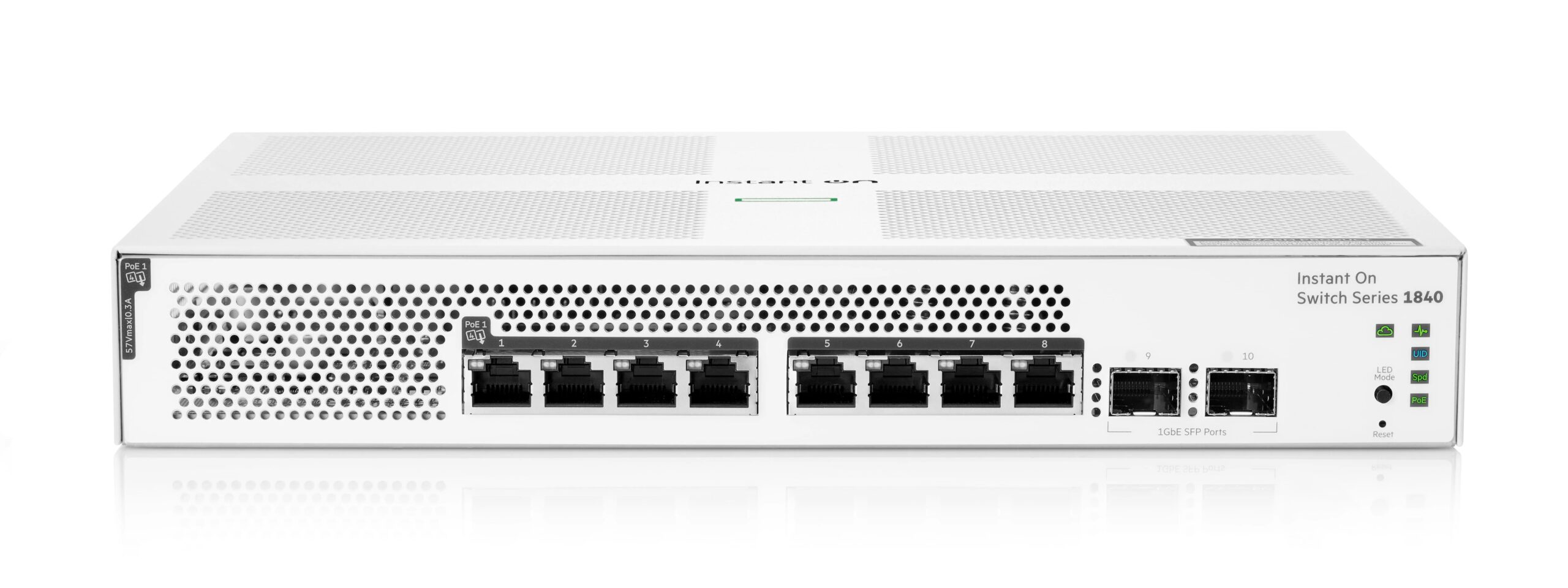 HPE Networking Instant On 1840 8 Port GbE 124W Poe Switch with 2 SFP Ports | S5E27A HPE Networking Instant On 1840 8 Port GbE 124W Poe Switch with 2 SFP Ports | S5E27A