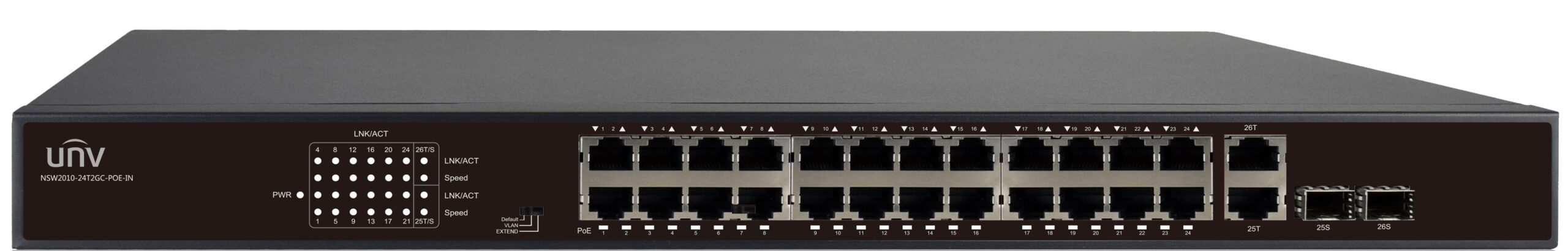 Uniview 24 Port 10/100 PoE Ethernet Switch | NSW2020-24T2GC-POE-IN Uniview 24 Port 10/100 PoE Ethernet Switch | NSW2020-24T2GC-POE-IN