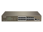 Tenda 16-Port Fast Ethernet Switch with 16-Port PoE | TEF1118P-16-150W