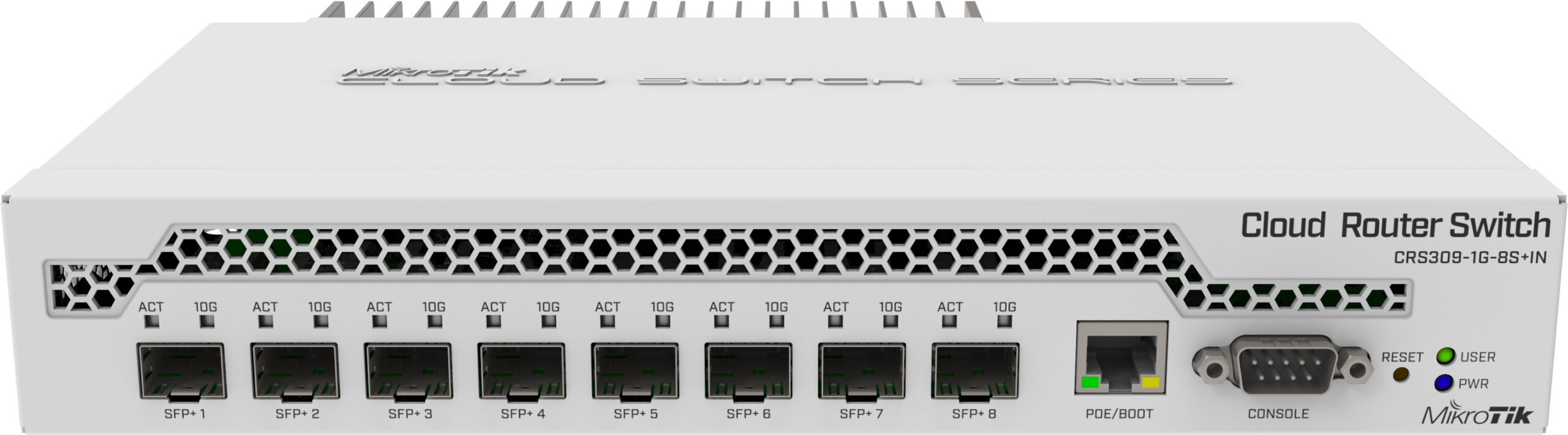 MikroTik Cloud Router Switch 8 Port SFP+ with PoE Input | CRS309-1G-8S+IN MikroTik Cloud Router Switch 8 Port SFP+ with PoE Input | CRS309-1G-8S+IN