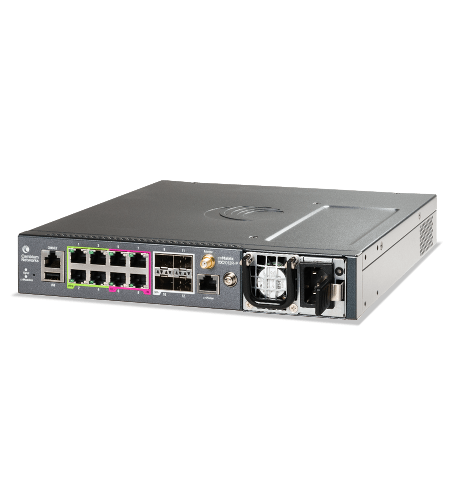 Cambium cnMatrix TX2012R-P PoE WISP Tower Switch Cambium cnMatrix TX2012R-P PoE WISP Tower Switch