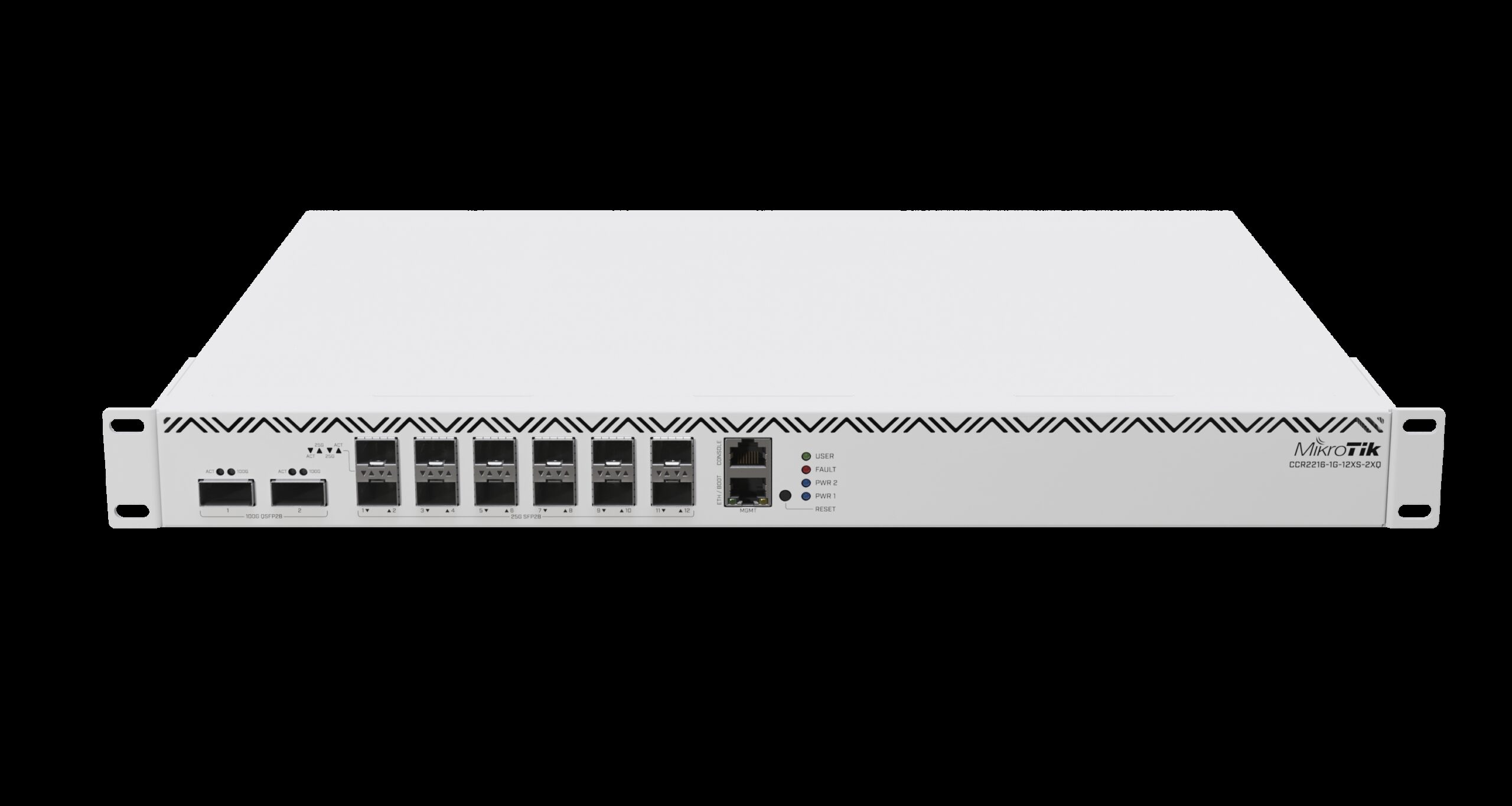 MikroTik Cloud Core Router with 12 Port SFP28 2 Port QSFP28 16 Core CPU | CCR2216-1G-12XS-2XQ MikroTik Cloud Core Router with 12 Port SFP28 2 Port QSFP28 16 Core CPU | CCR2216-1G-12XS-2XQ
