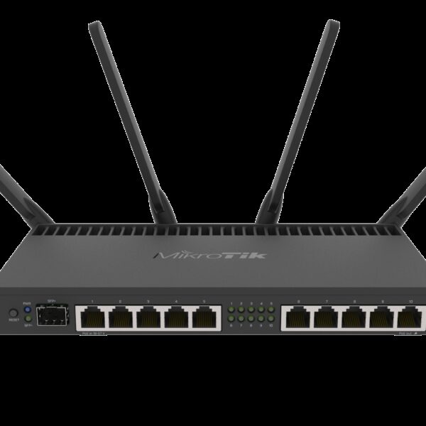 MikroTik 10-port Gigabit 1-SFP+ AC WiFi Router | RB4011iGS+5HacQ2H