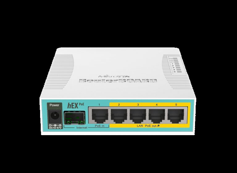 MikroTik hEX PoE - Desktop PoE Router with 5 Gb