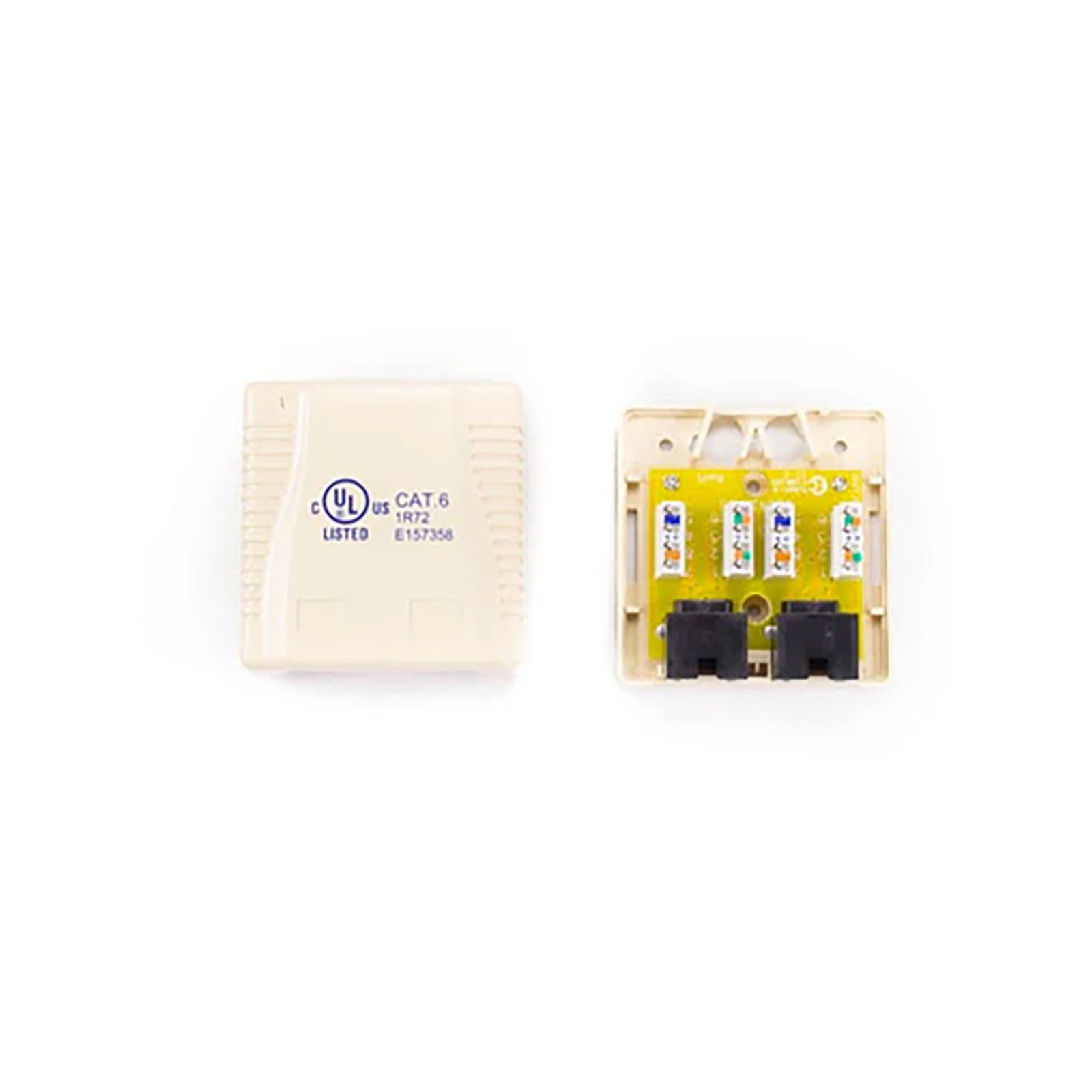 Zone CAT5e RJ45 White Single Box Network Outlet Zone CAT5e RJ45 White Single Box Network Outlet - Image 1
